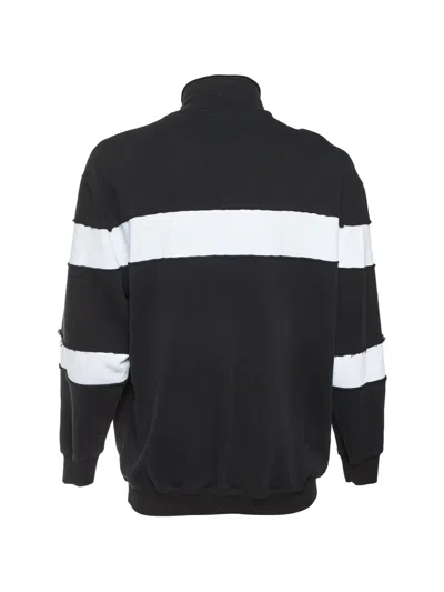 Pre-owned Balmain Half-zip Sweatshirt In Black