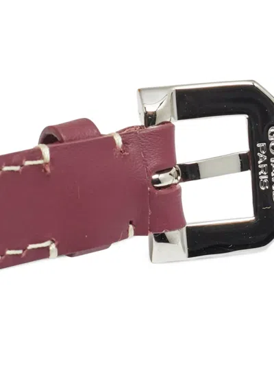 Pre-owned Goyard Pm Adjustable Leather Shoulder Strap In Red