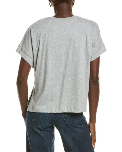 Reiss Lois Midweight Basic T-shirt In Gray