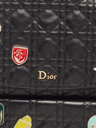 Pre-owned Dior Stardust Cannage Backpack In Black