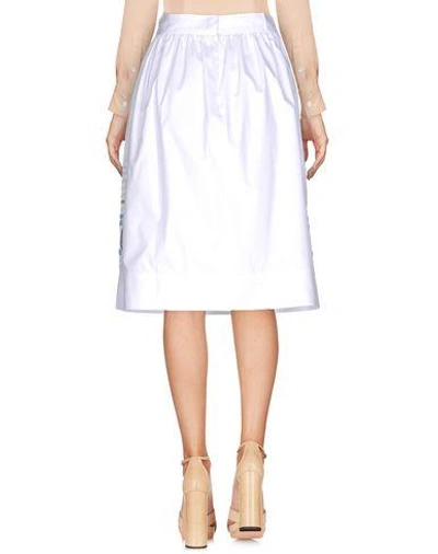 Shop Peter Pilotto Knee Length Skirt In White