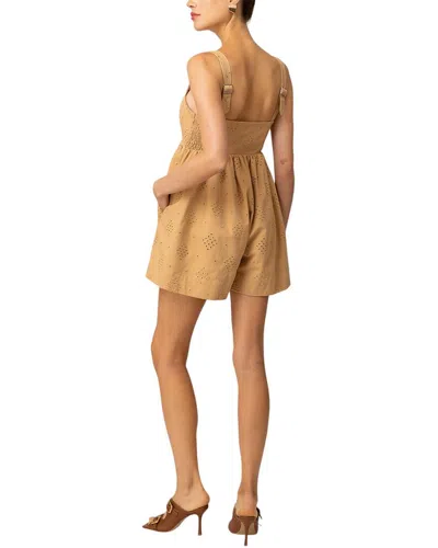 Line & Dot Brin Romper In Brown
