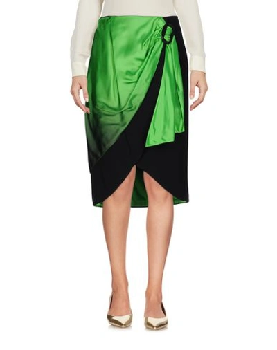 Shop Maison Margiela Midi Skirts In Green