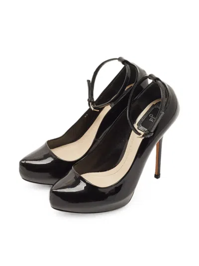 Pre-owned Dior Ankle-strap Platform Pumps In Black