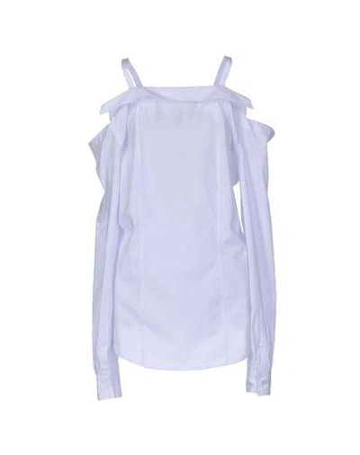 Shop Hood By Air Solid Color Shirts & Blouses In White