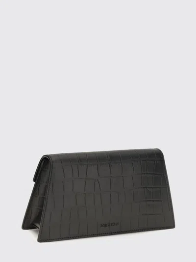 Alexander Mcqueen Mcqueen Mini Bag In Croc-effect Calfskin Leather With Skull In Black