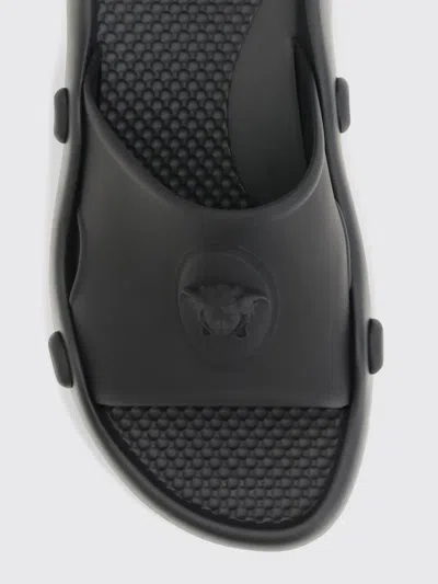 Versace Nettuno Medusa Head Open-toe Sliders In Black