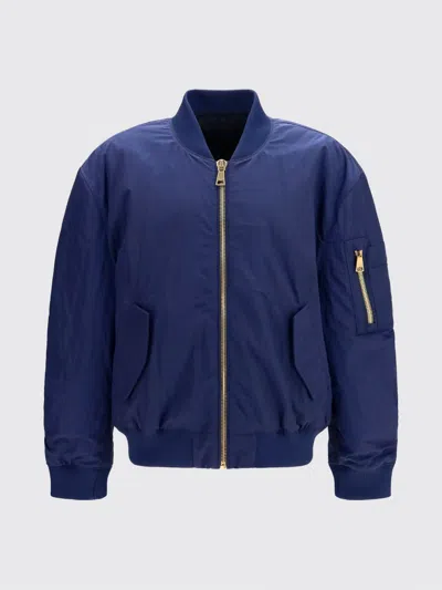 Balmain Men Navy Blue Regular Jacket In Blue