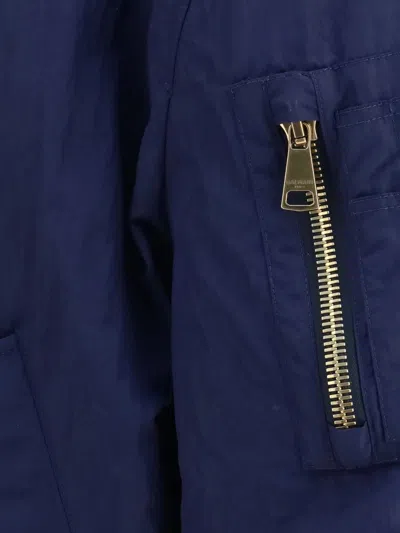 Balmain Men Navy Blue Regular Jacket In Blue