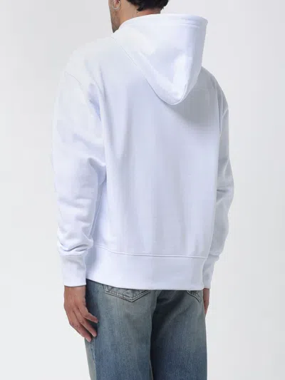 Msgm Cotton Sweatshirt In White