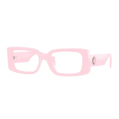 Versace Ladies Pink Rectangular Eyeglass Frames 0ve3362u In Pink