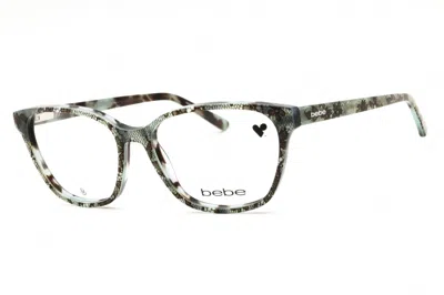 Bebe Ladies Blue Rectangular Eyeglass Frames Bb5220 In Gray