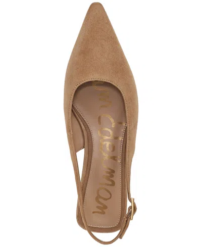 Sam Edelman Netty Slingback Pointed Toe Flat In Brown