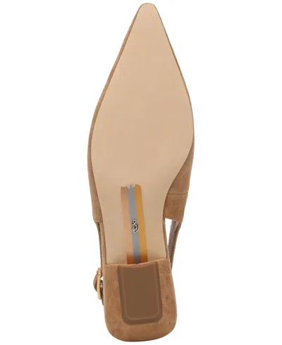 Sam Edelman Netty Slingback Pointed Toe Flat In Brown