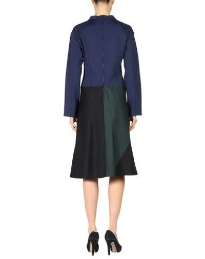 Shop Jil Sander Knee-length Dress In Dark Blue