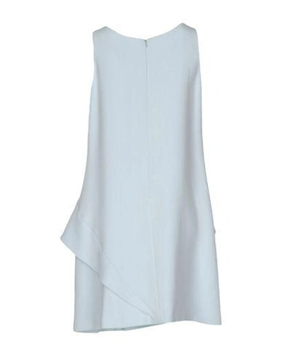 Shop Emporio Armani Woman Short Dress Sky Blue Size 8 Viscose, Cotton, Polyamide