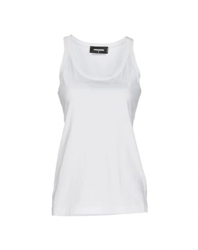 Dsquared2 Tank Tops In White