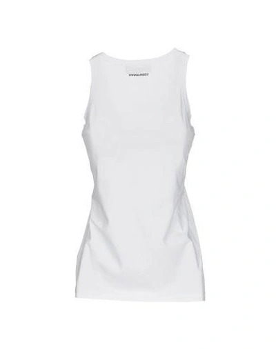 Shop Dsquared2 Tank Tops In White