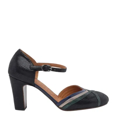 Chie Mihara Mirka Lizard-effect Pumps In Black