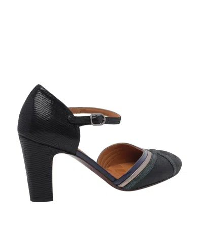 Chie Mihara Mirka Lizard-effect Pumps In Black