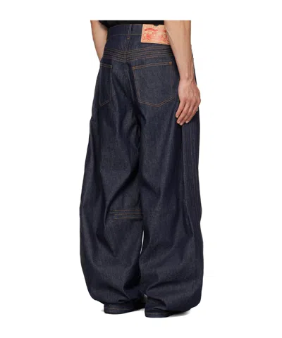 Egonlab Overscaled Belt Loop Jeans In Blue