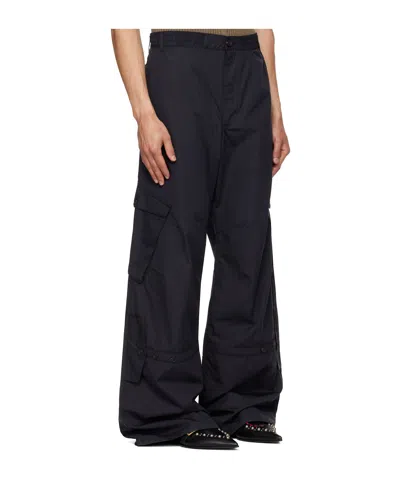 Egonlab Black Utility Pocket Light Cargo Pants In Black