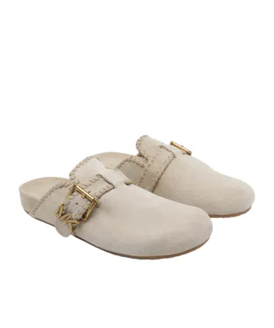 Michael Michael Kors Greer Buckle-detail Mules In White