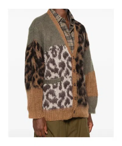 R13 Leopard-pattern Cardigan In Multi