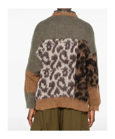 R13 Leopard-pattern Cardigan In Multi
