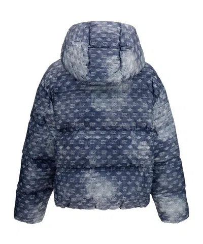 Dsquared2 Blue Polyester Full-length Jacket In Blue