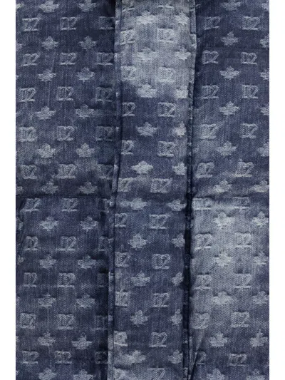 Dsquared2 Blue Polyester Full-length Jacket In Blue