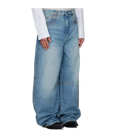 Egonlab Overscaled Belt Loop Jeans In Blue