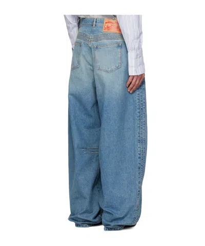 Egonlab Overscaled Belt Loop Jeans In Blue