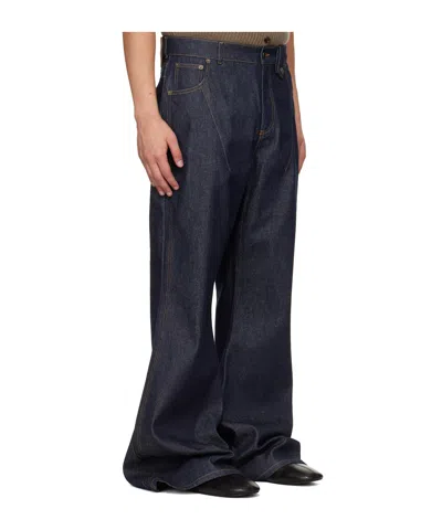 Egonlab Overscaled Belt Loop Jeans In Blue
