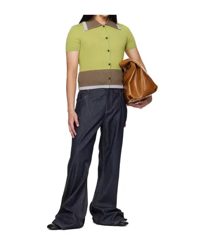 Egonlab Overscaled Belt Loop Jeans In Blue