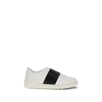 Valentino Blue Calf Leather Bos Taurus Low Top Sneakers In Multi