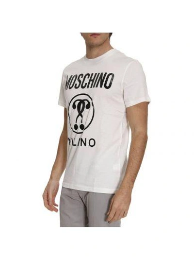 Shop Moschino T-shirt T-shirt Men  In White