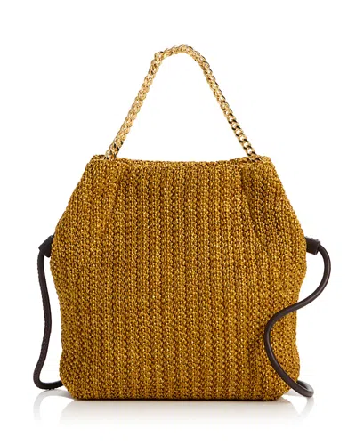 Veronica Beard Small Slouch Small Raffia Shoulder Bag In Brown