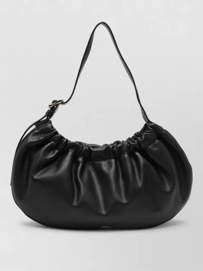 A.p.c. Ninon Shoulder Bag Adjustable Strap Handle In Black