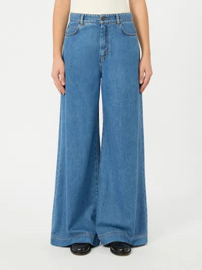 Weekend Max Mara Belt Loop Jeans In Blue