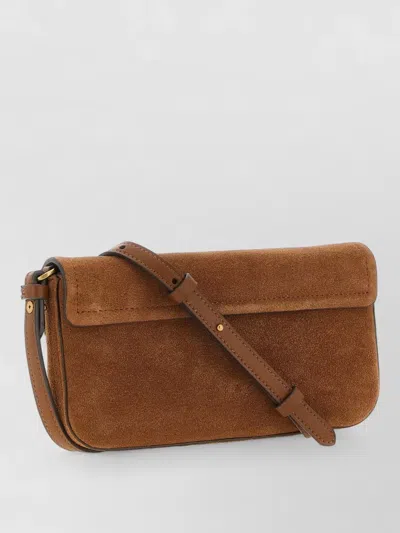 Pinko Saddle Medium Clutch Bag Adjustable Strap In Brown