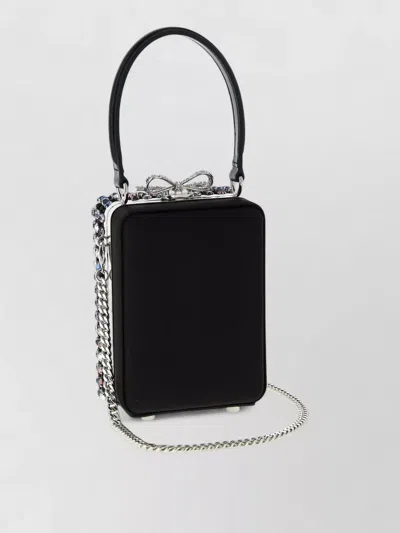 Self-portrait Mini Handbag With Multi-colored Crystal Surface And Bow Closure In Multi