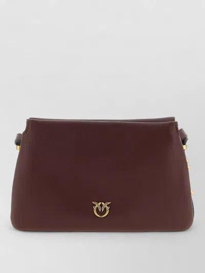 Pinko Triplet Mini Shoulder Bag Adjustable Strap In Brown