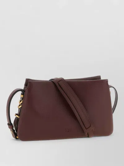 Pinko Triplet Mini Shoulder Bag Adjustable Strap In Brown