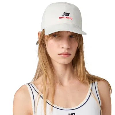 Miu Miu Denim Baseball Cap In White