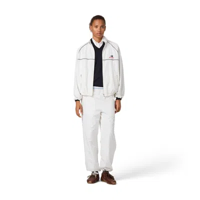 Miu Miu Technical Poplin Blouson Jacket In White