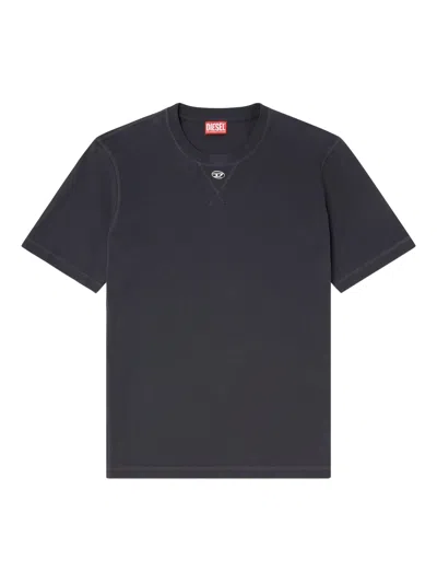 Diesel Mens 9xx T-madjust-tr Branded Cotton-jersey T-shirt In Black