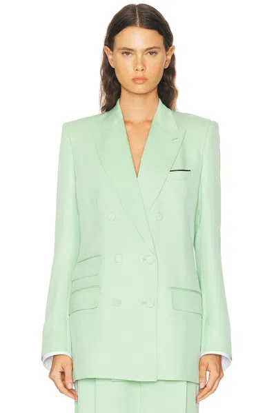 Tom Ford Double Breasted Jacket In Green