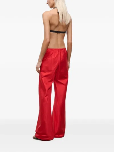 Staud Stroll Trousers In Red