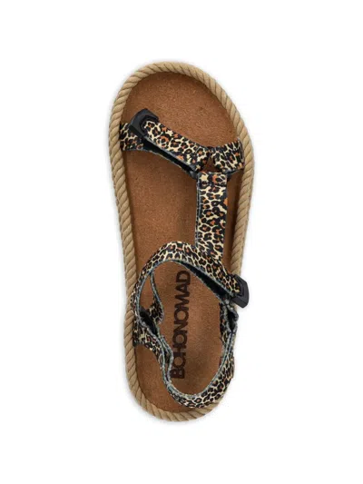Bohonomad Leopard-print Touch-strap Espadrilles In Brown
